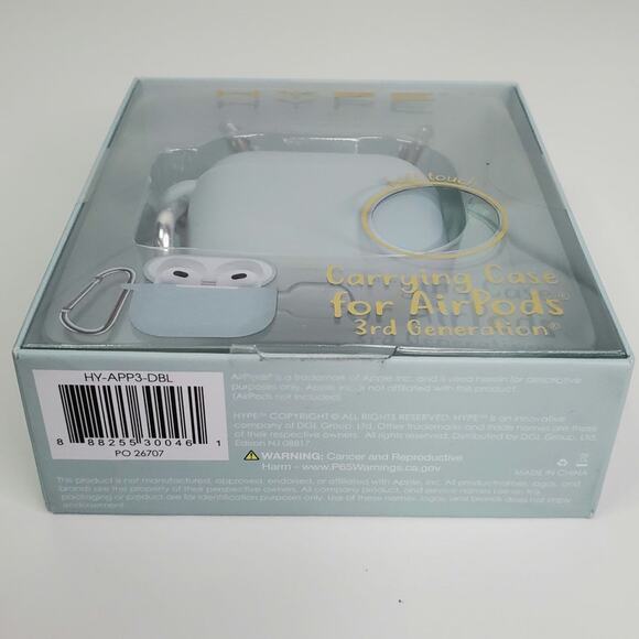 Hype Airpods 3rd generation carrying case light teal soft touch - Picture 4 of 7